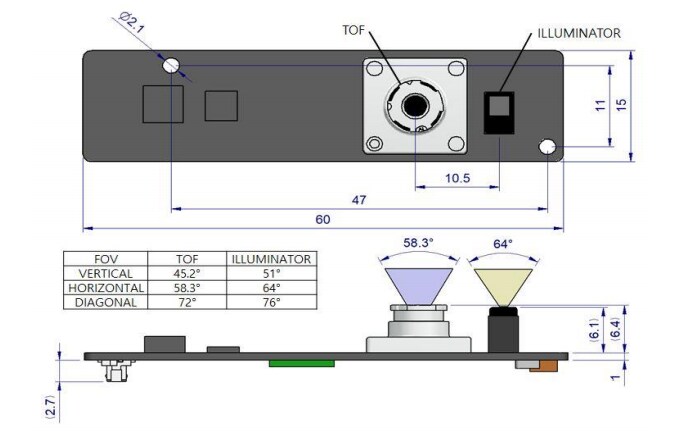 Schematic - meerecompany S100D ToF 3D Depth Camera